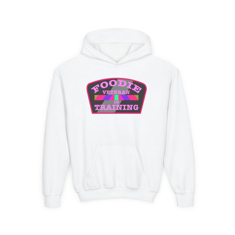 L.O.E.F Foodie Veteran In Training Youth Hoodie (Pink)