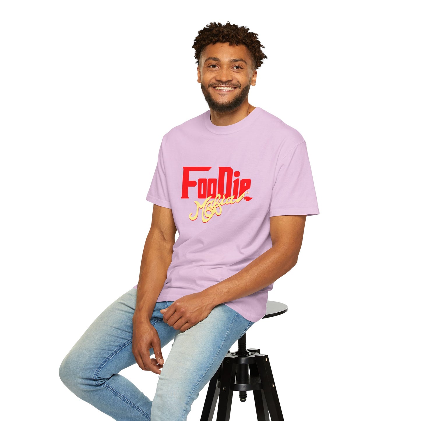 L.O.E.F Red Foodie Mafia Unisex Tee Shirt (Soft Yellow)
