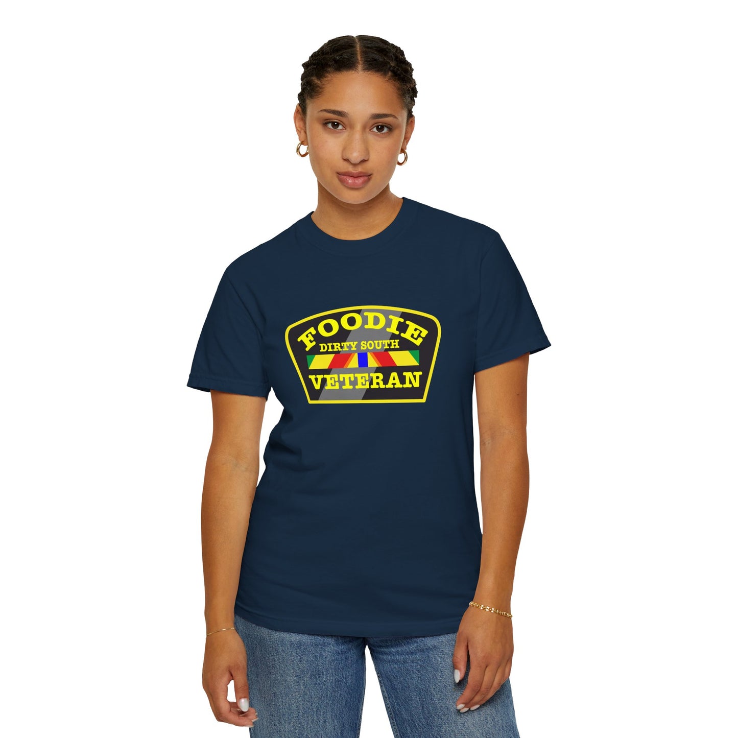 L.O.E.F Foodie Veteran DIRTY SOUTH Unisex Tee Shirt (Yellow)