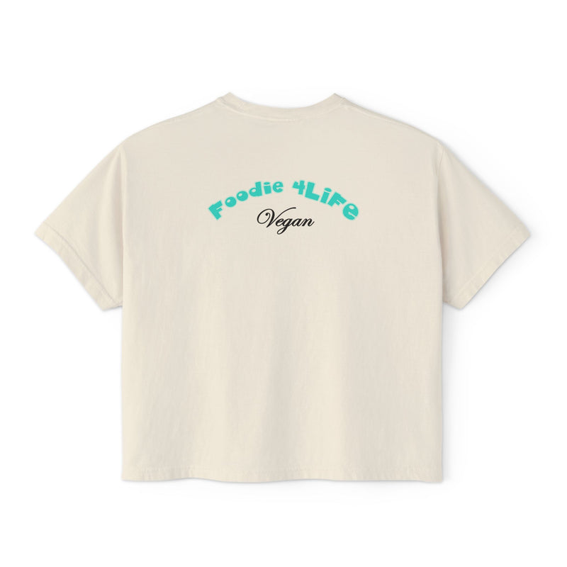 L.O.E.F Foodie 4Life Vegan Boxy Tee (Turquoise)