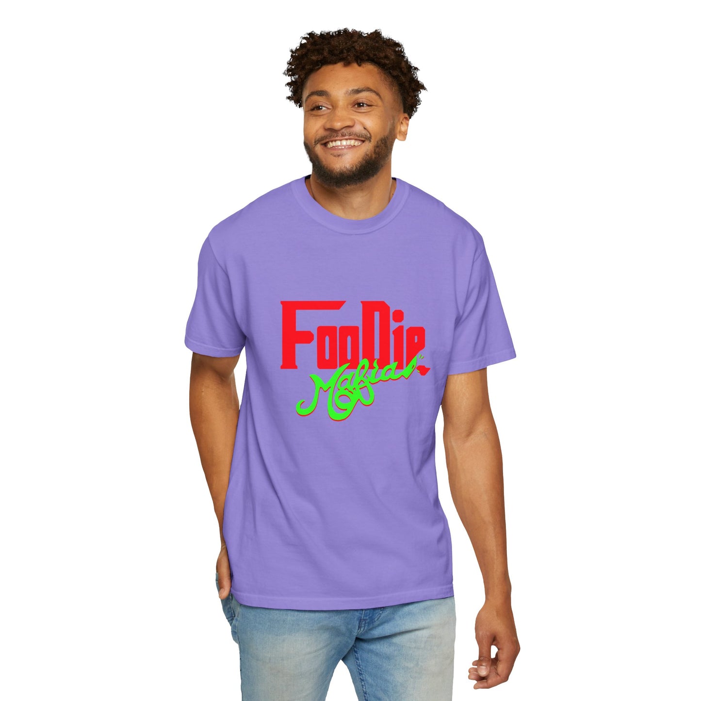 L.O.E.F Red Foodie Mafia Unisex Tee Shirt (Neon Green)