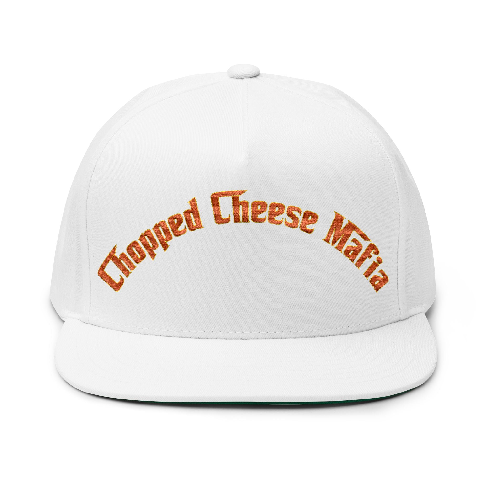 Flat Bill Cap — "Chopped Cheese Mafia" Embroidered Streetwear Hat