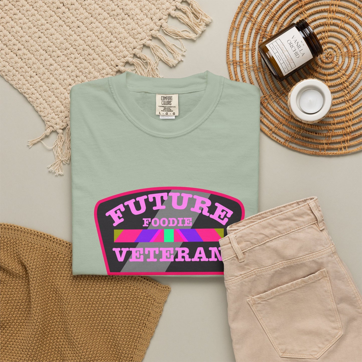 L.O.E.F Future Foodie Veteran Unisex Tee Shirt (Pink)