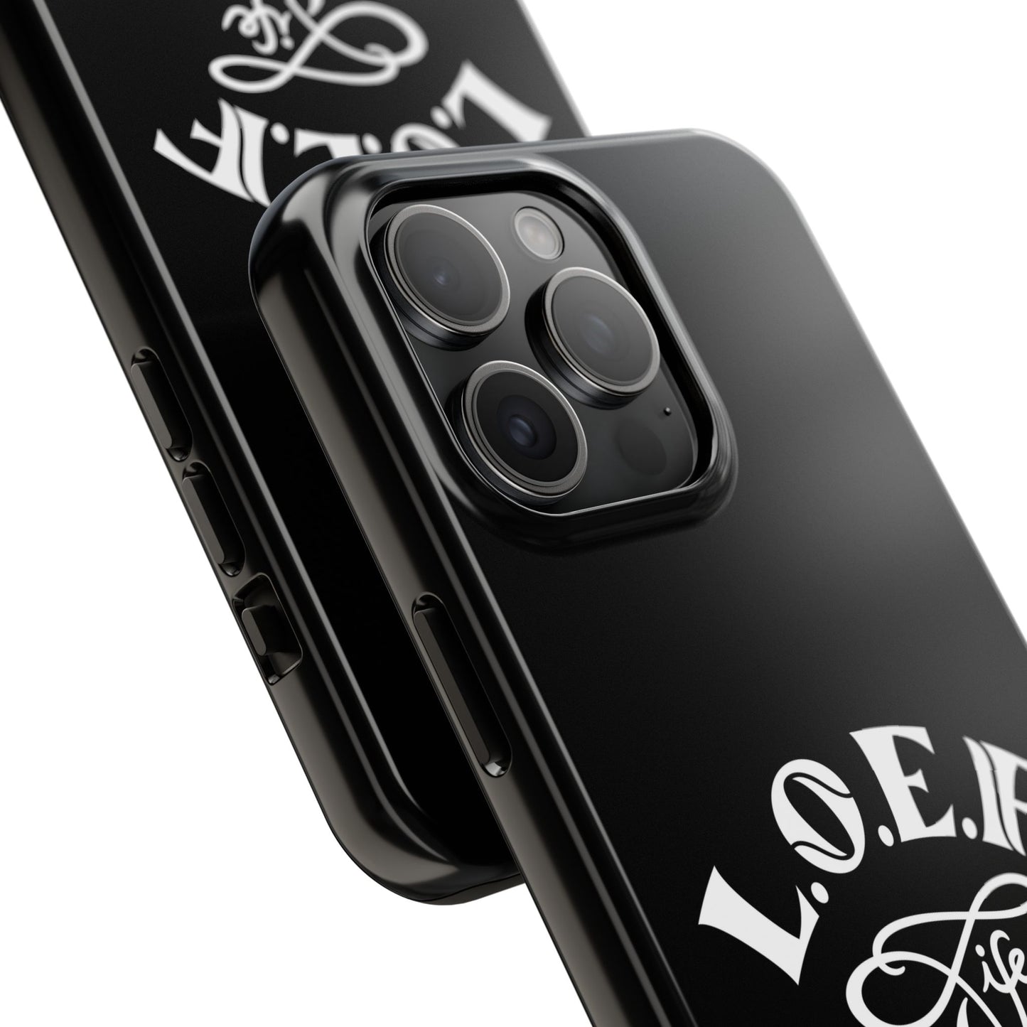 L.O.E.F Black Glossy Protective Phone Case