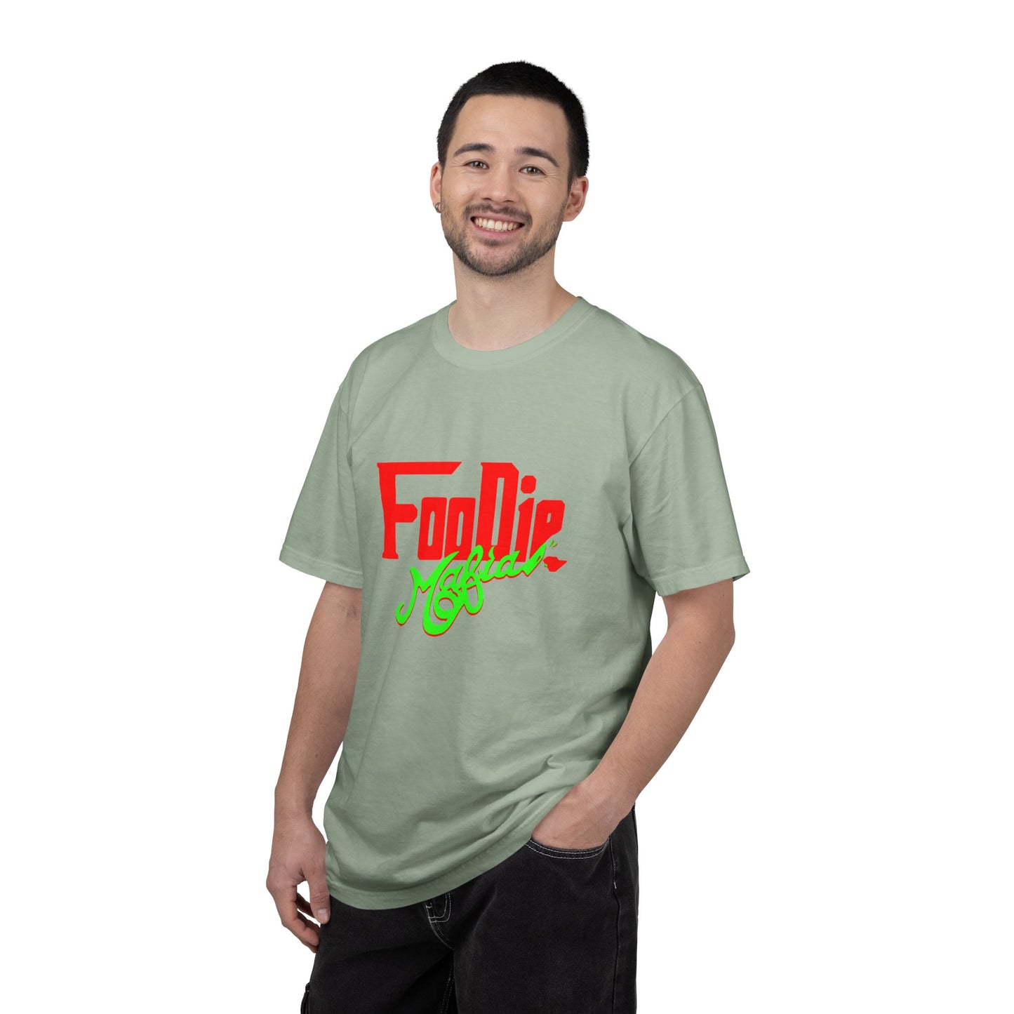 L.O.E.F Red Foodie Mafia Unisex Tee Shirt (Neon Green)