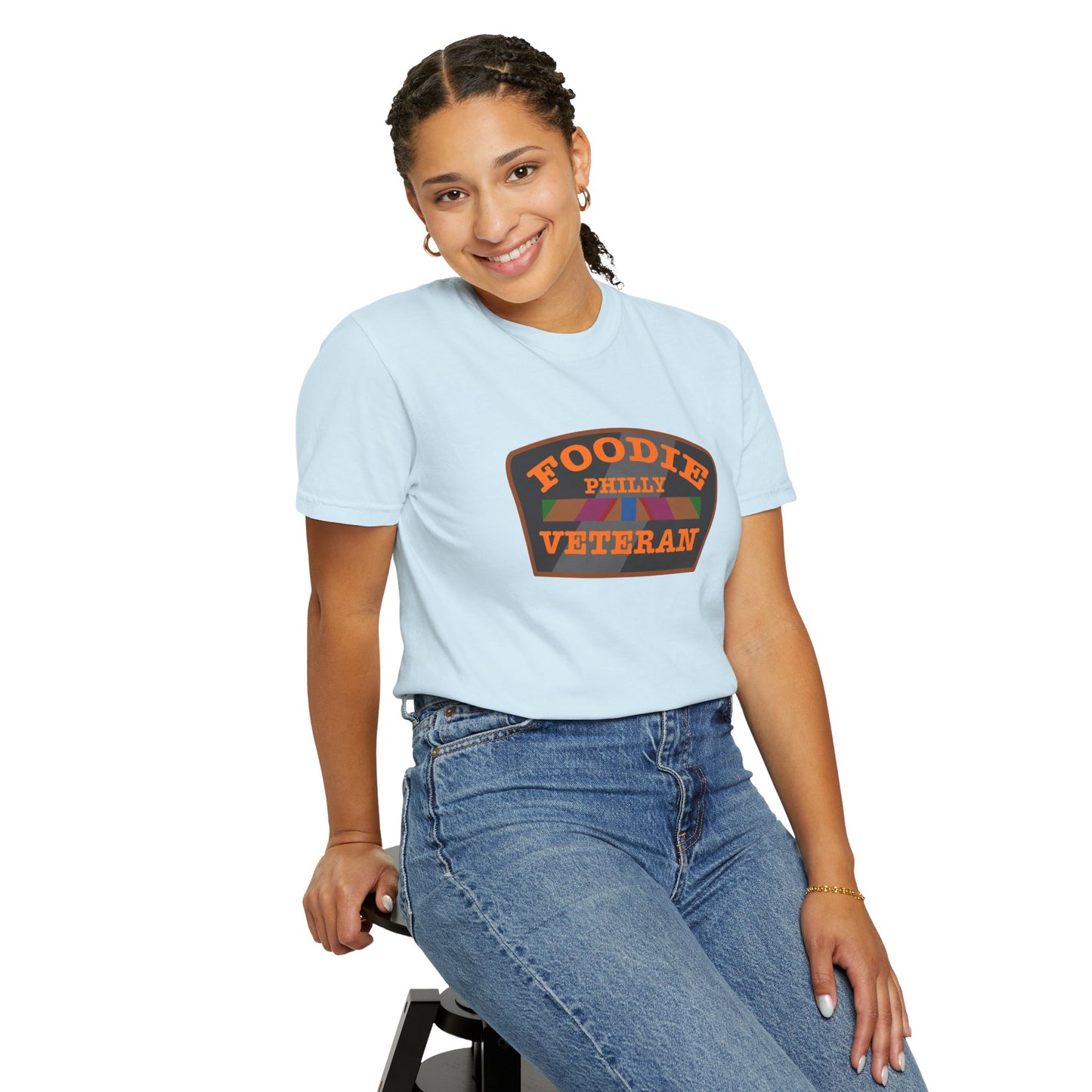 L.O.E.F Foodie Veteran PHILLY Unisex Tee Shirt (Orange)