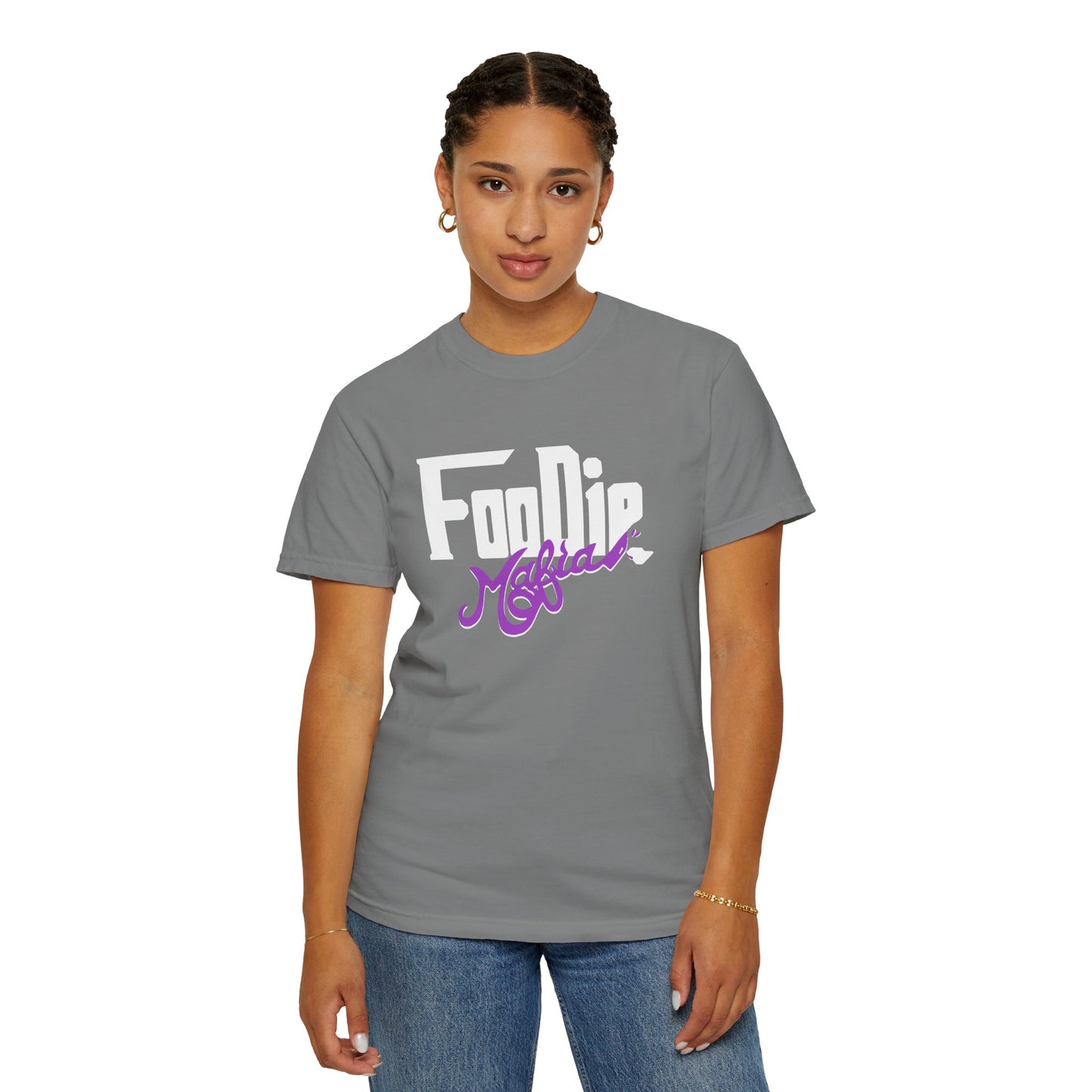 L.O.E.F Foodie Mafia Unisex Tee Shirt  (Purple)