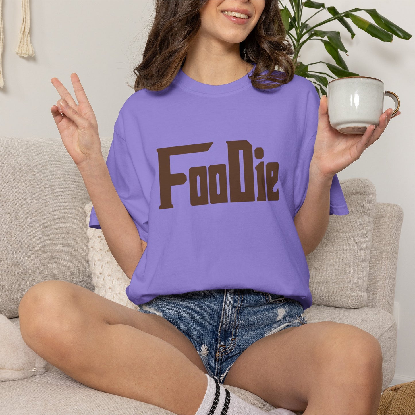 L.O.E.F Foodie Unisex Tee Shirt (Dark Brown)