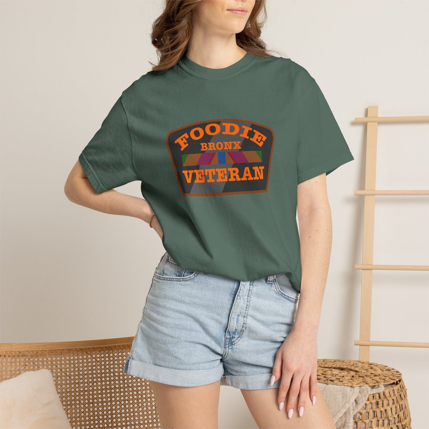 L.O.E.F Foodie Veteran Bronx Unisex Tee Shirt (Orange)