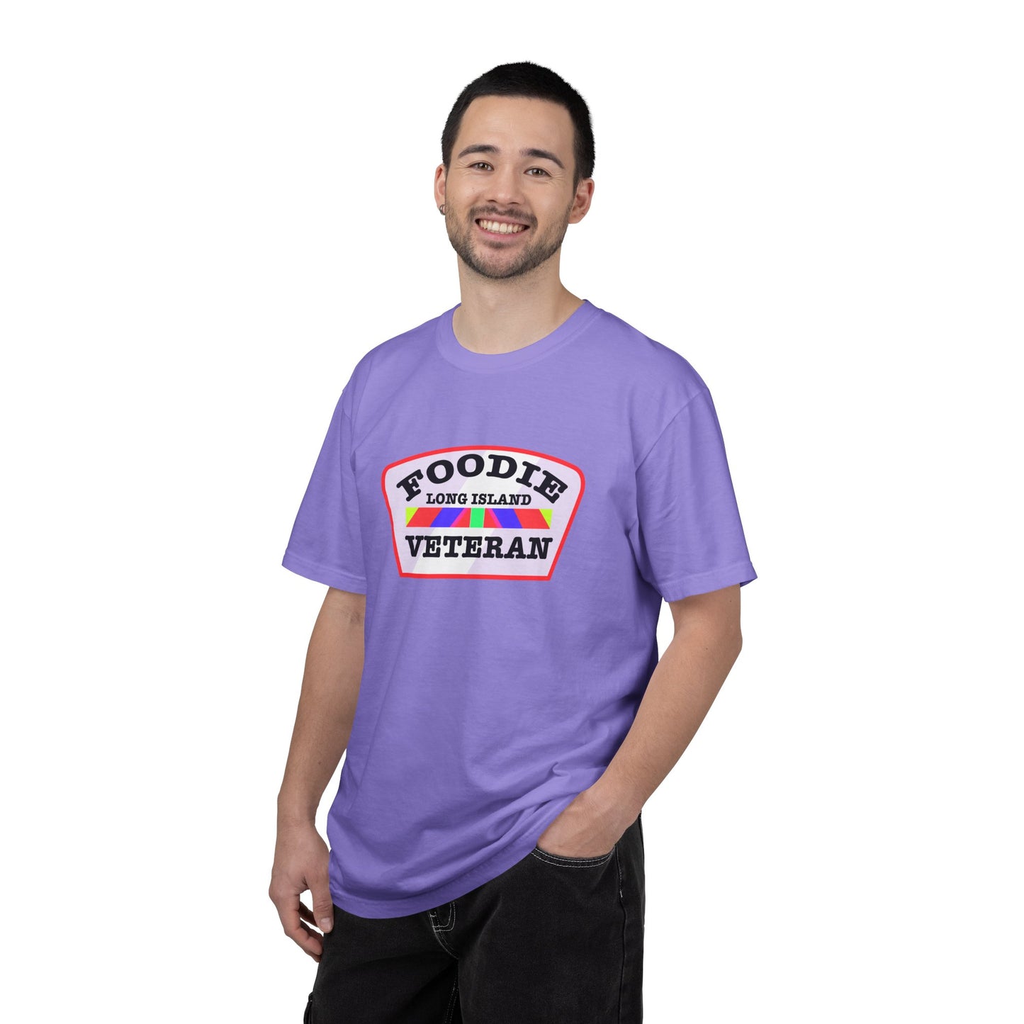 L.O.E.F Foodie Veteran Long Island Unisex Tee Shirt (Soft Pink)