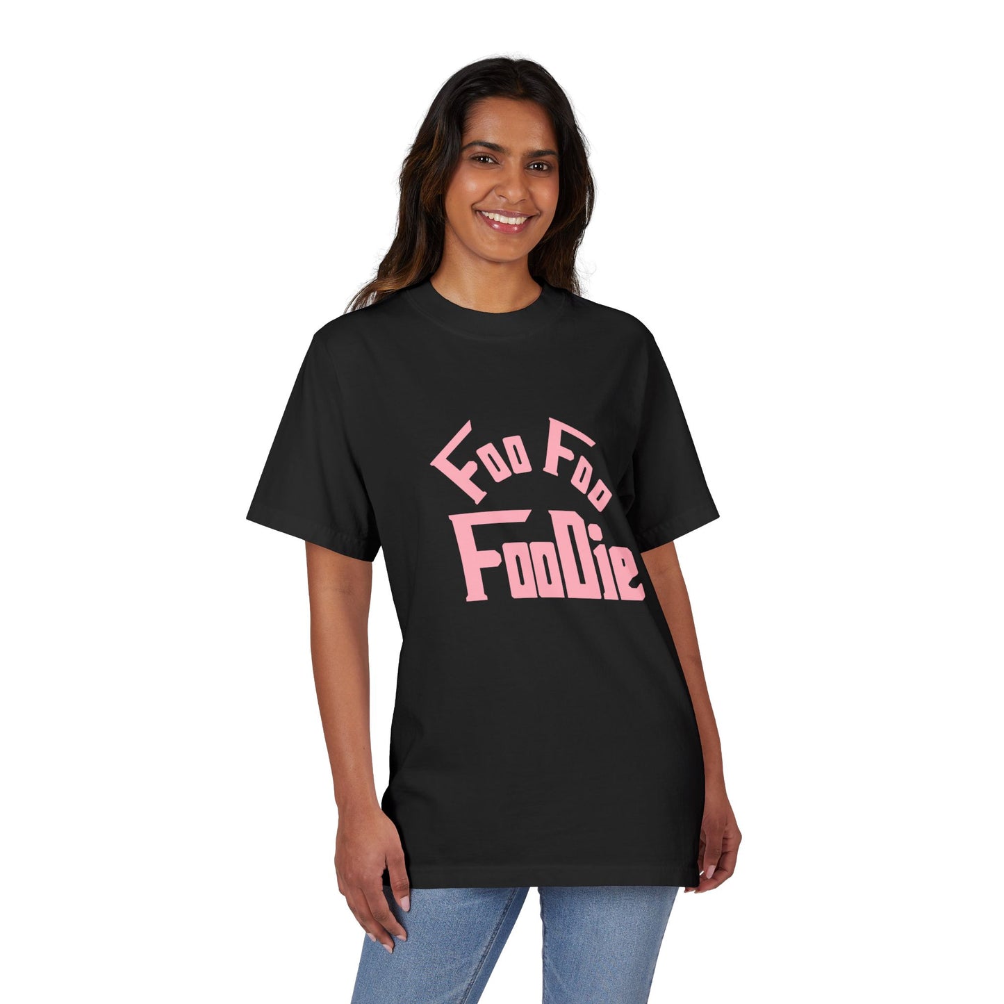 L.O.E.F Unisex FOO FOO FOODIE Tee Shirt (Soft Pink)