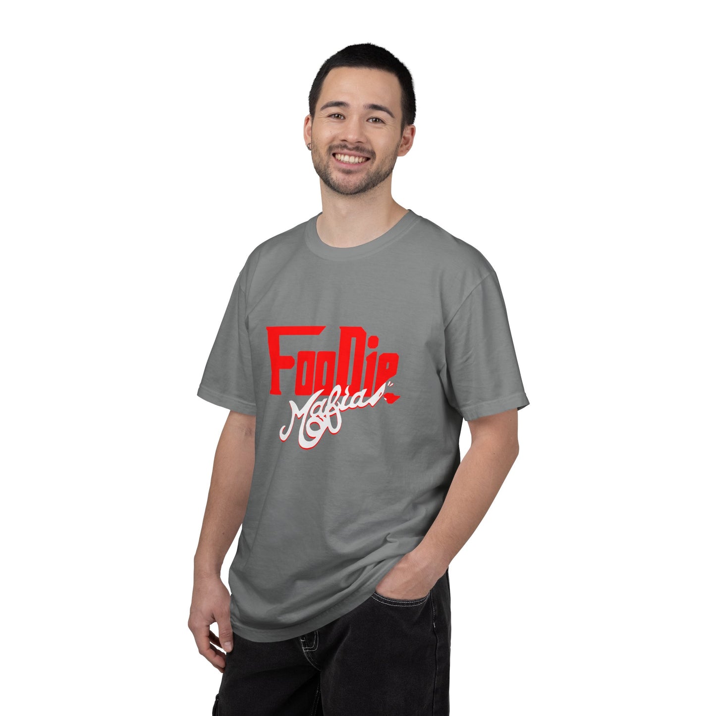 L.O.E.F Red Foodie Mafia Unisex Tee Shirt (White)