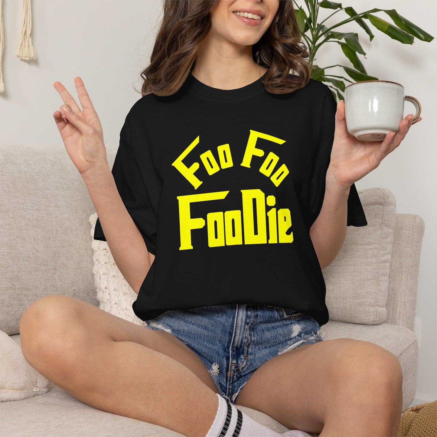 L.O.E.F FOO FOO FOODIE Unisex Tee shirt (Yellow)
