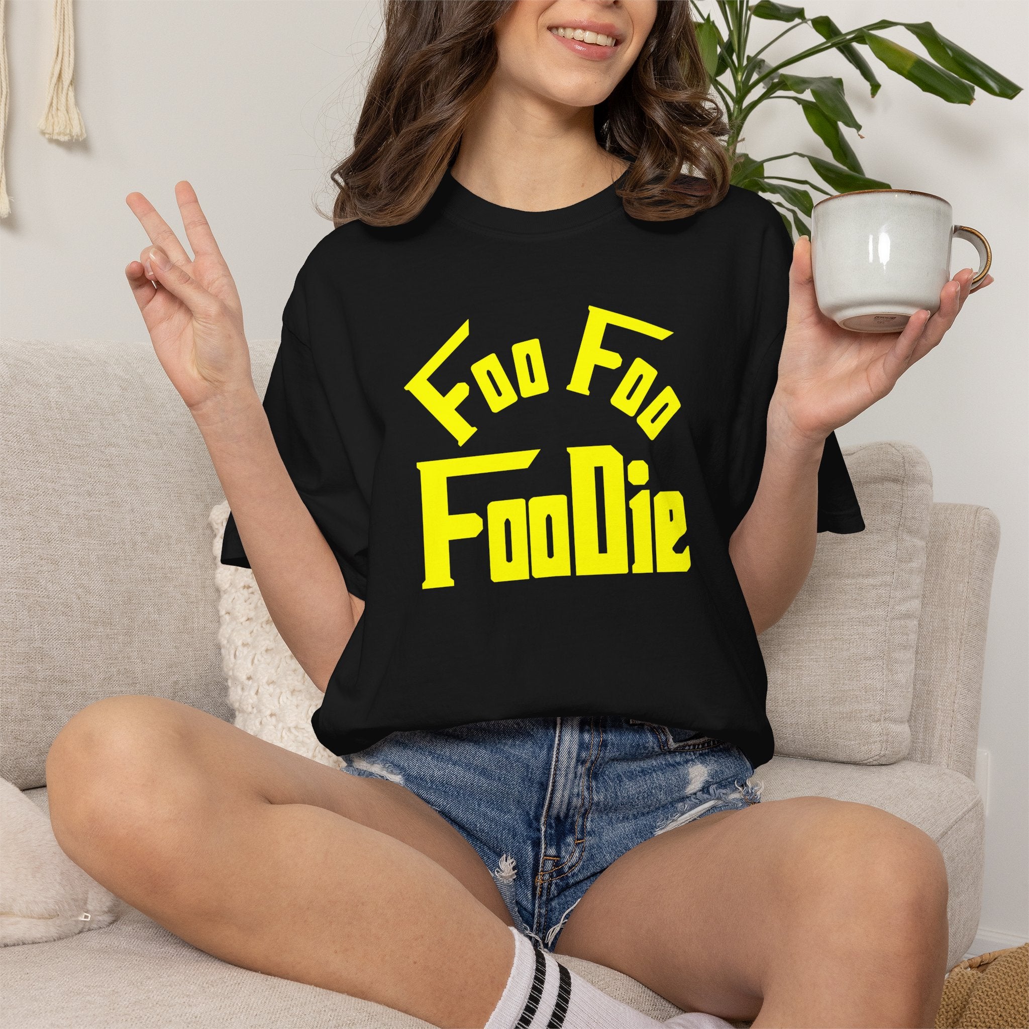L.O.E.F FOO FOO FOODIE Unisex Tee shirt (Yellow)