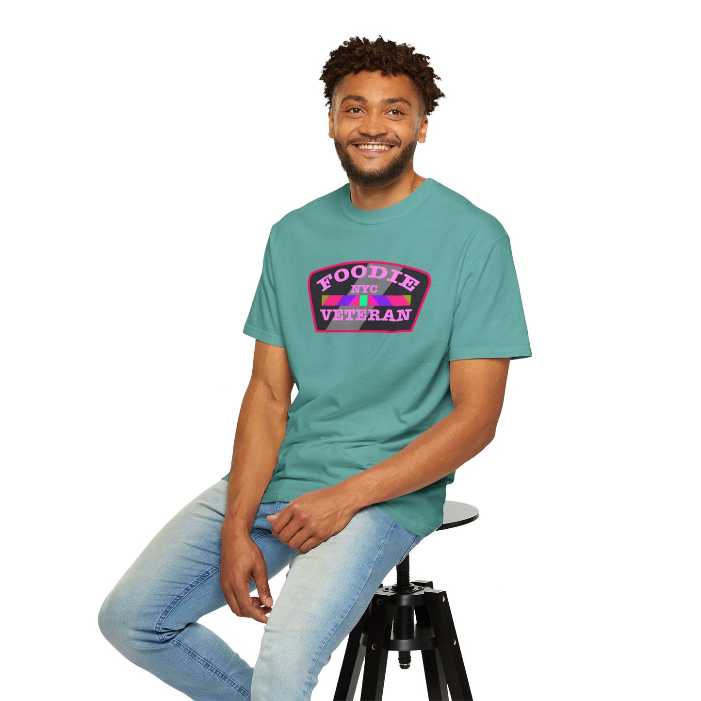 L.O.E.F Foodie Veteran NYC Unisex Tee Shirt (Pink)