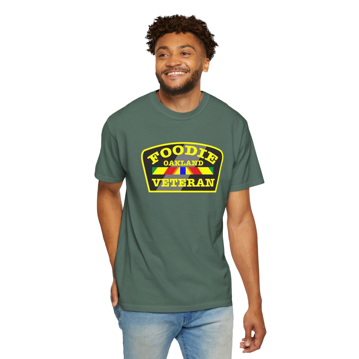 L.O.E.F Foodie Veteran OAKLAND Unisex Tee Shirt (Yellow)