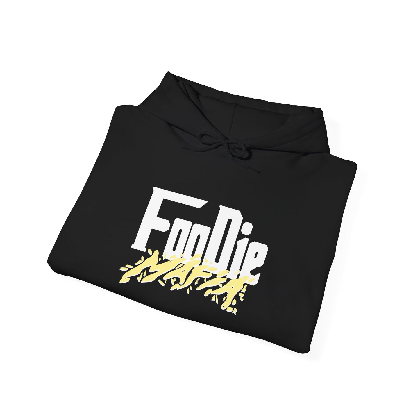 L.O.E.F White Foodie Mafia Unisex Hooded Sweatshirt (Soft Yellow)