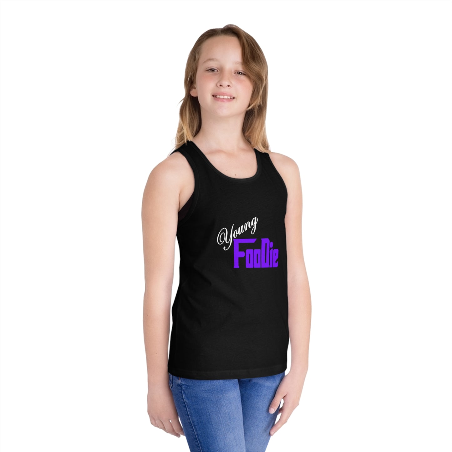 L.O.E.F White Young Foodie Kid Tank Top (Violet)