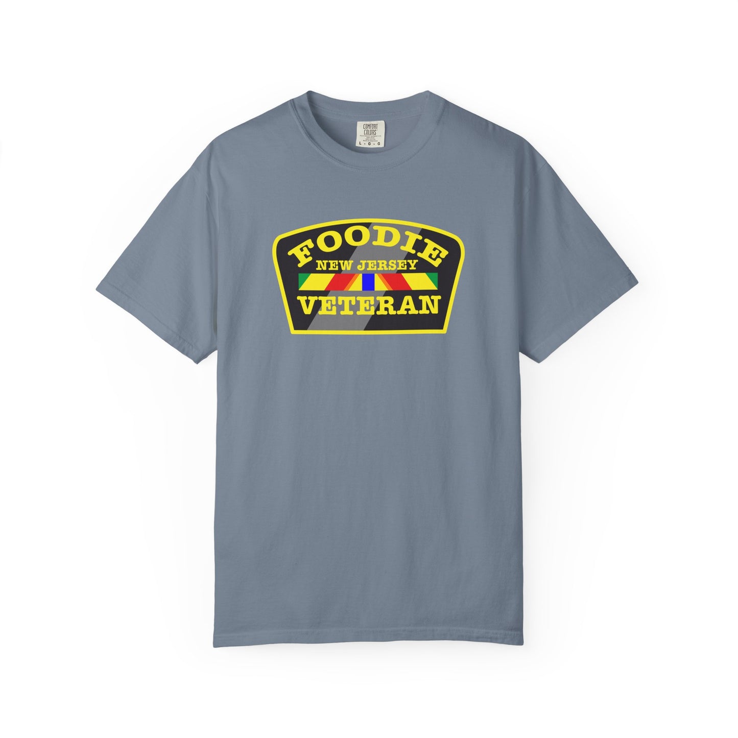 L.O.E.F Foodie Veteran NEW JERSEY Unisex Tee Shirt (Yellow)