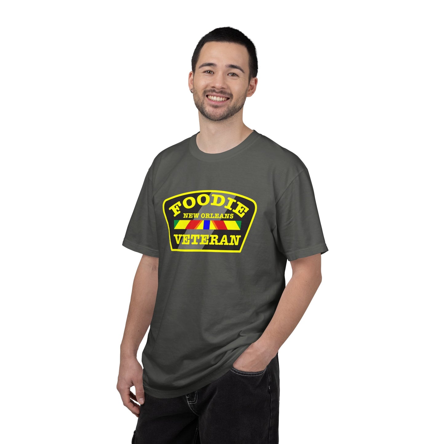 L.O.E.F Foodie Veteran NEW ORLEANS Unisex Tee Shirt (Yellow)