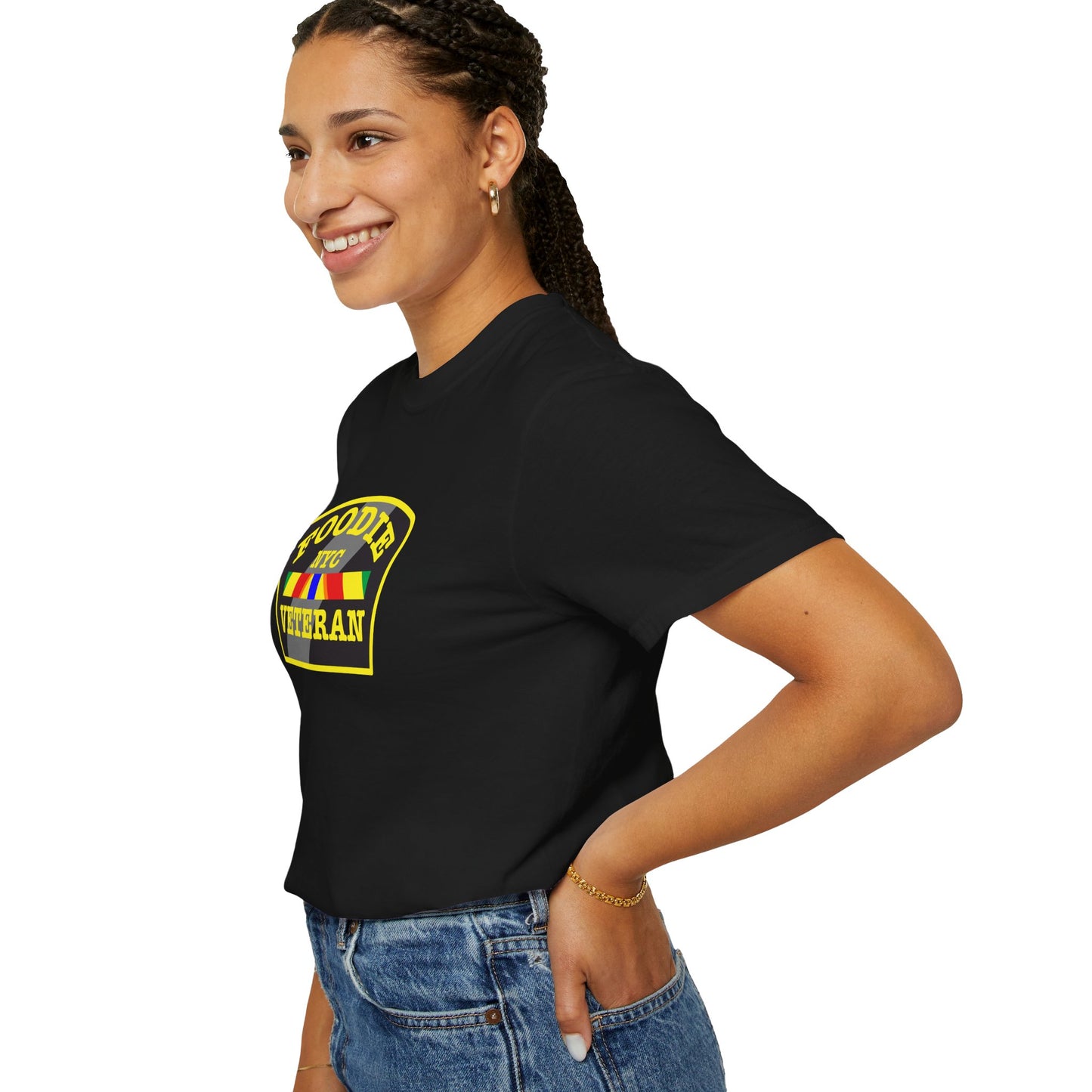 L.O.E.F Foodie Veteran NYC Unisex Tee Shirt (Yellow)