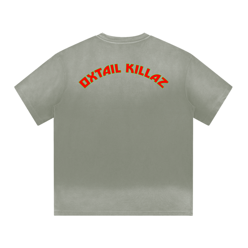 “I” Shape Gradient Washed T-Shirt
