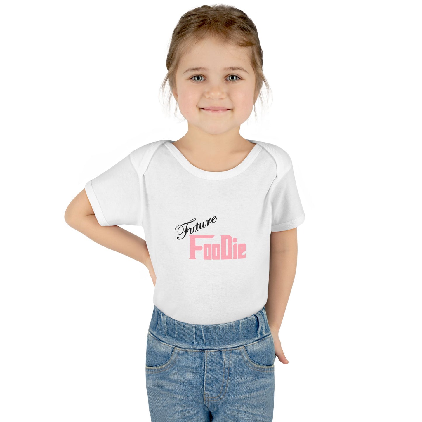 L.O.E.F Future Foodie Toddler Bodysuit (Soft Pink)