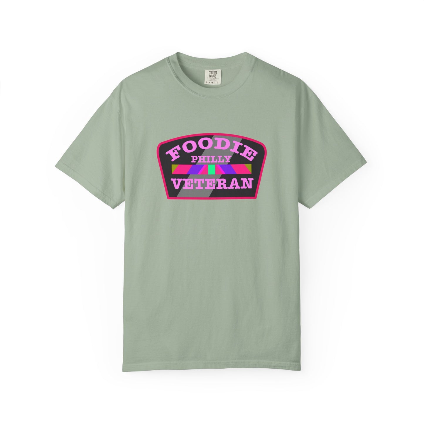 L.O.E.F Foodie Veteran PHILLY Unisex Tee Shirt (Pink)