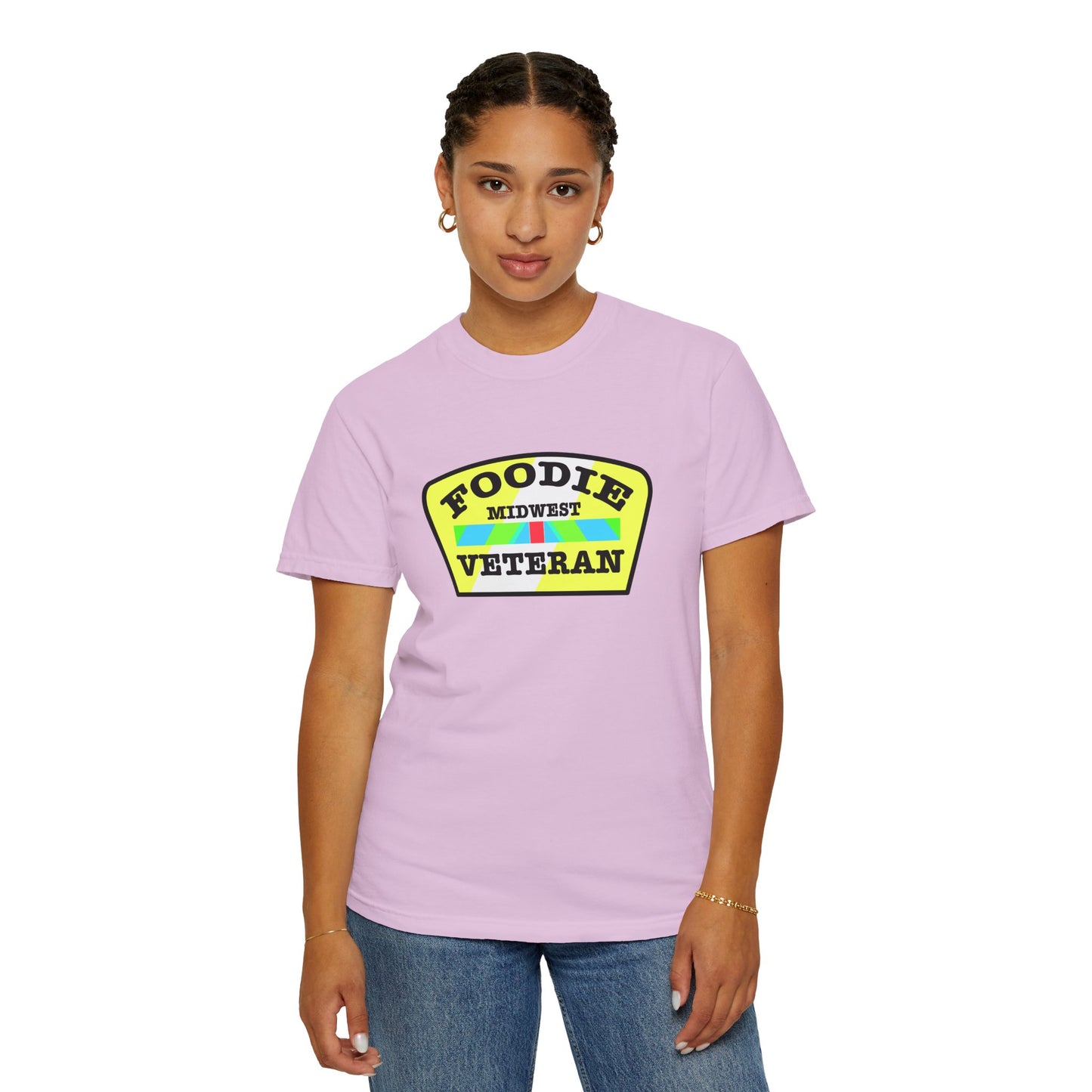 L.O.E.F Foodie Veteran MIDWEST Unisex Tee Shirt (Black and Yellow)