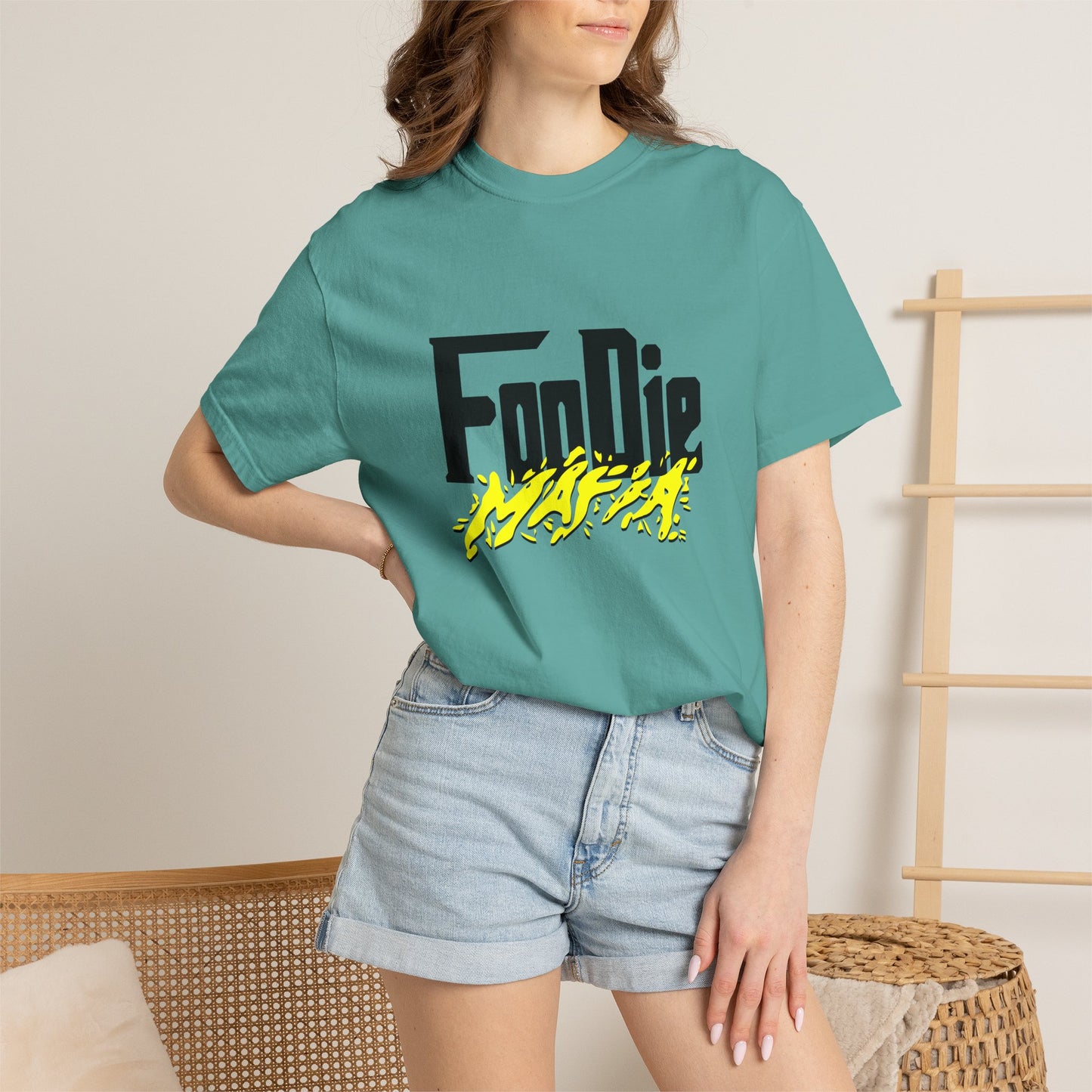 L.O.E.F Foodie Mafia Unisex Tee Shirt (Bright Yellow)