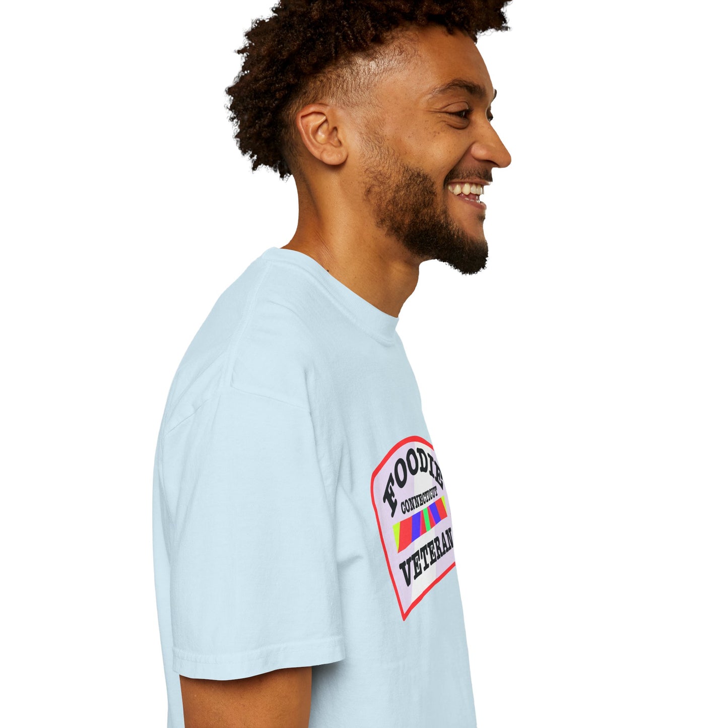 L.O.E.F Foodie Veteran CONNECTICUT Unisex Tee Shirt (Soft Pink)