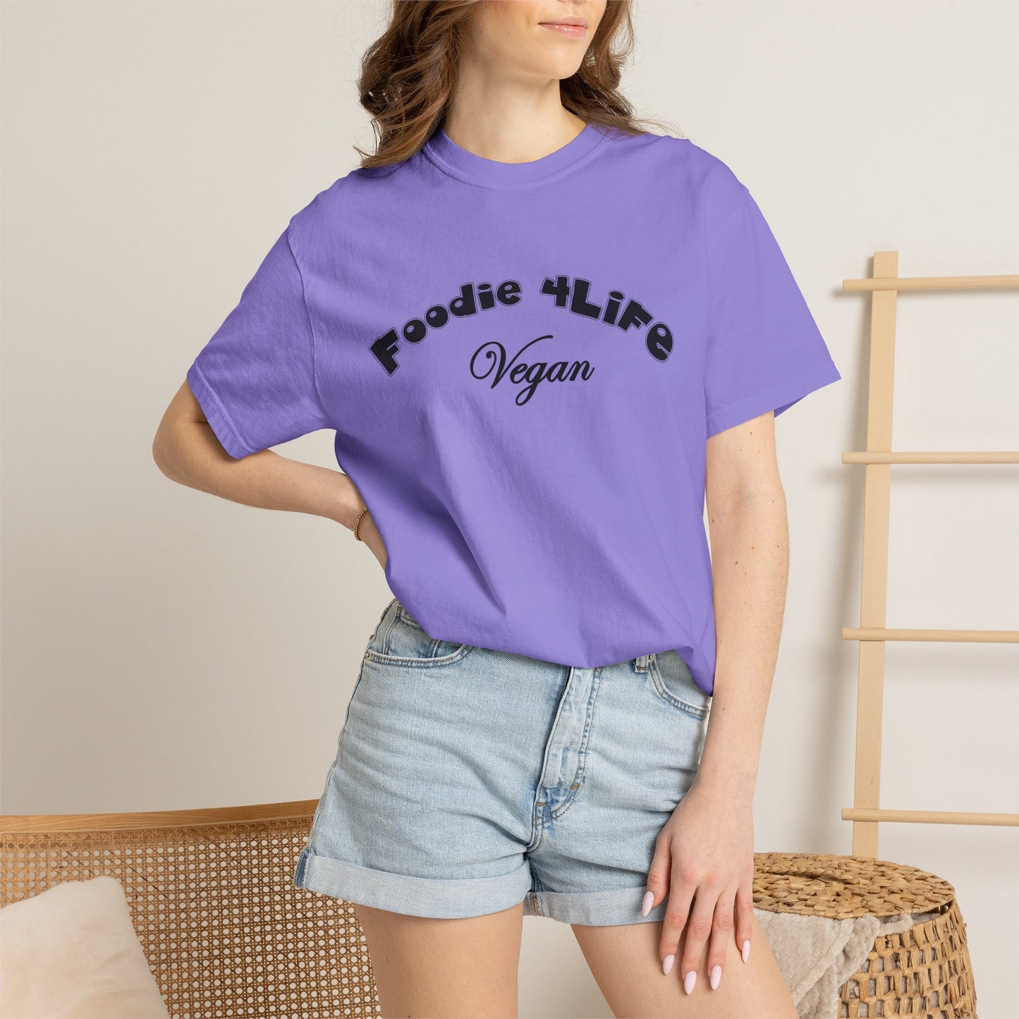 L.O.E.F Foodie 4Life Vegan Unisex Tee Shirt (Black)