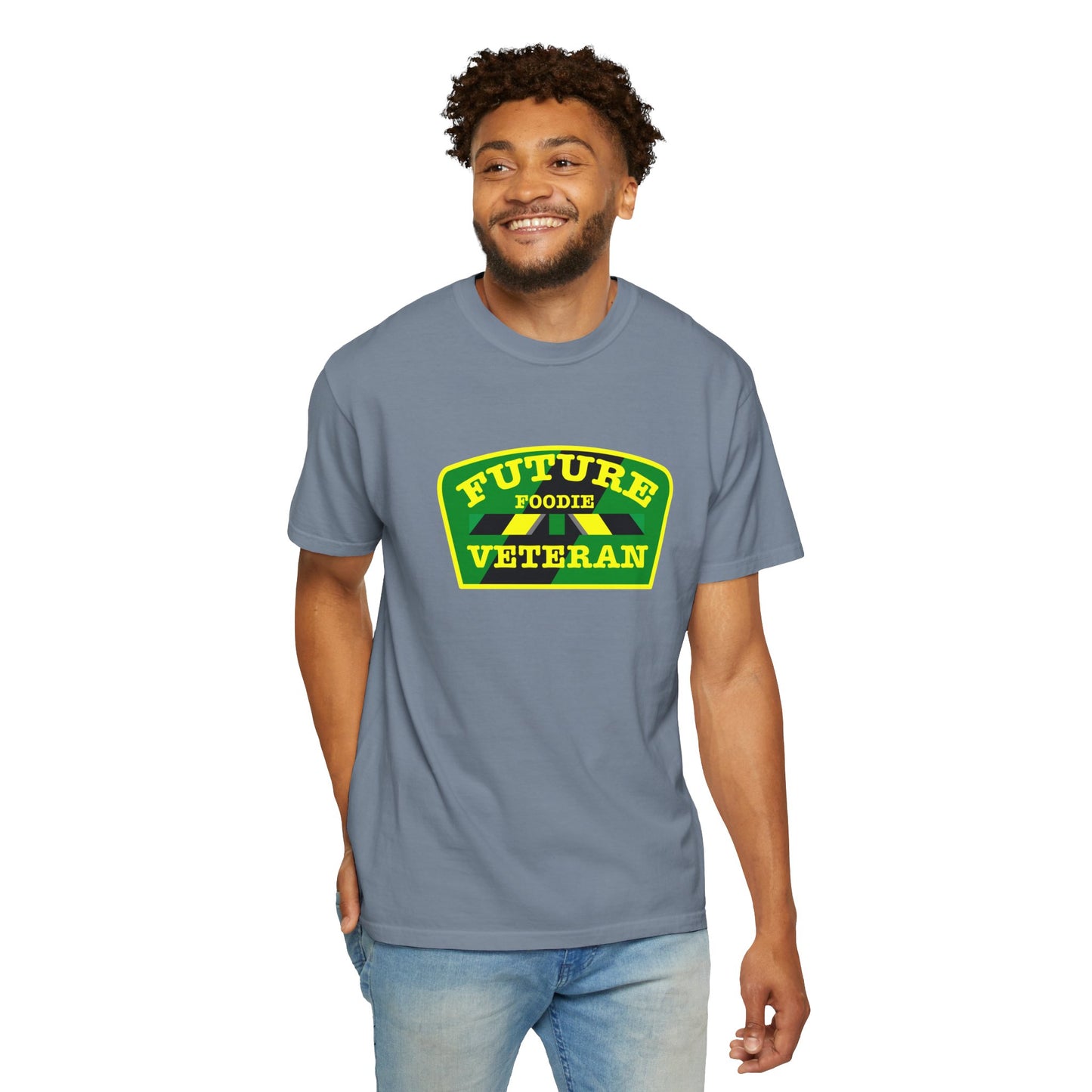 L.O.E.F Future Foodie Veteran Unisex Tee Shirt (Yellow and Green)