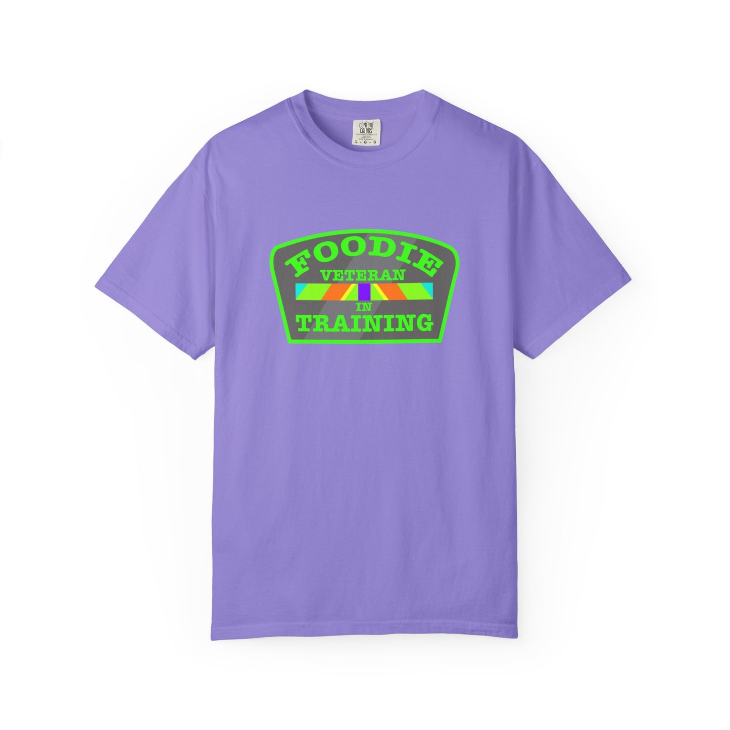 L.O.E.F Foodie Veteran IN TRAINING Unisex Tee Shirt (Neon Green)