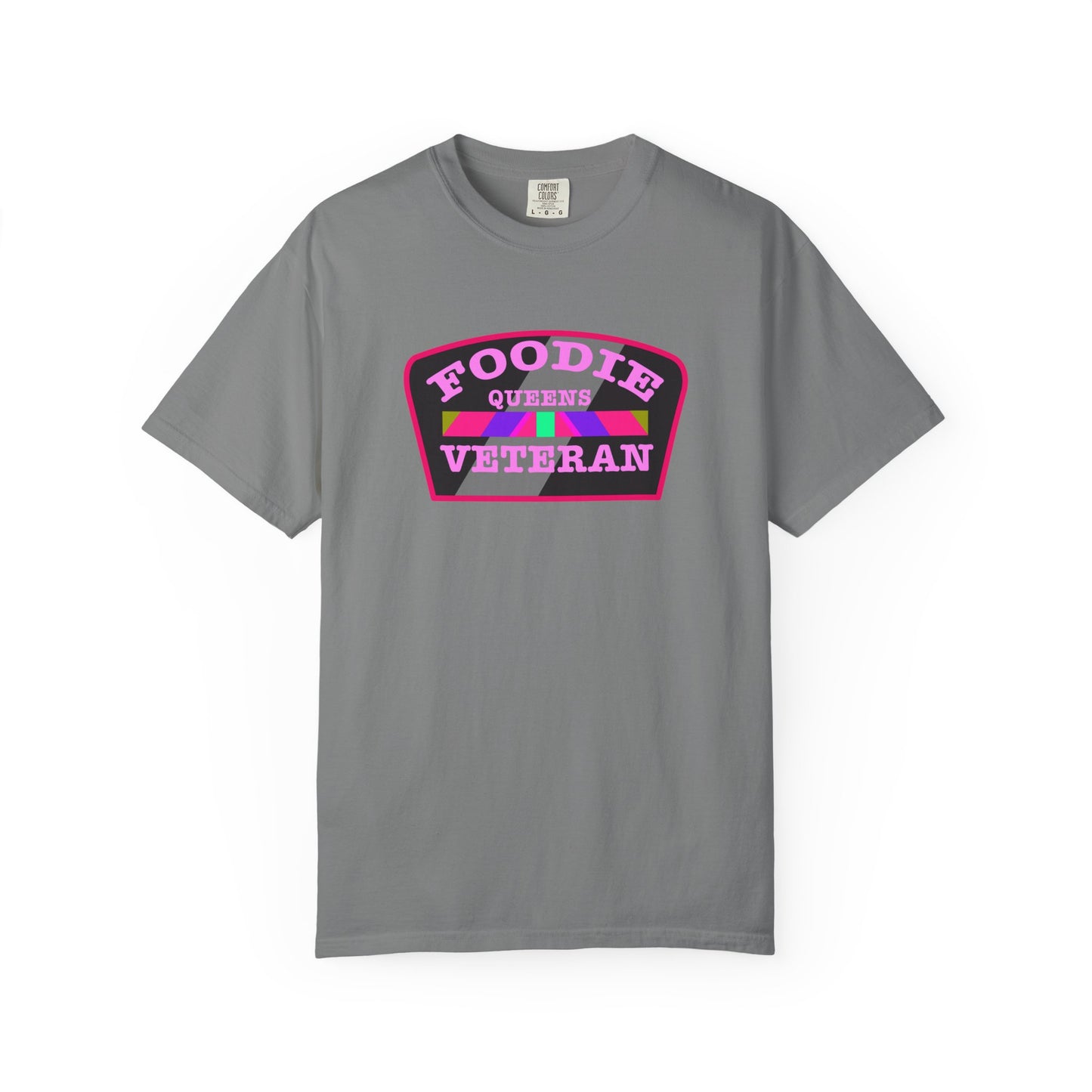 L.O.E.F Foodie Veteran QUEENS Unisex Tee Shirt (Pink)