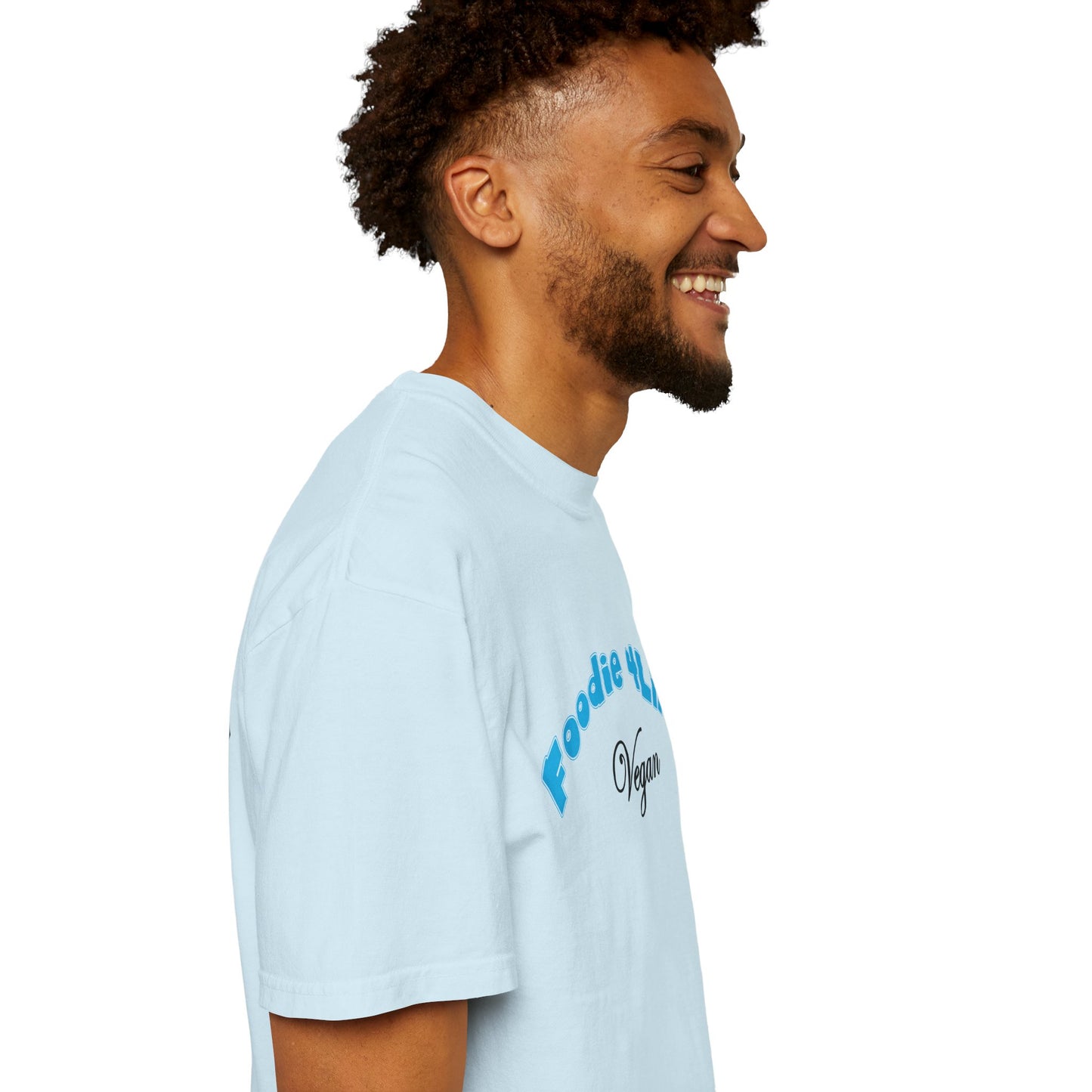 L.O.E.F Foodie 4Life Vegan Unisex Tee Shirt (Sky Blue)