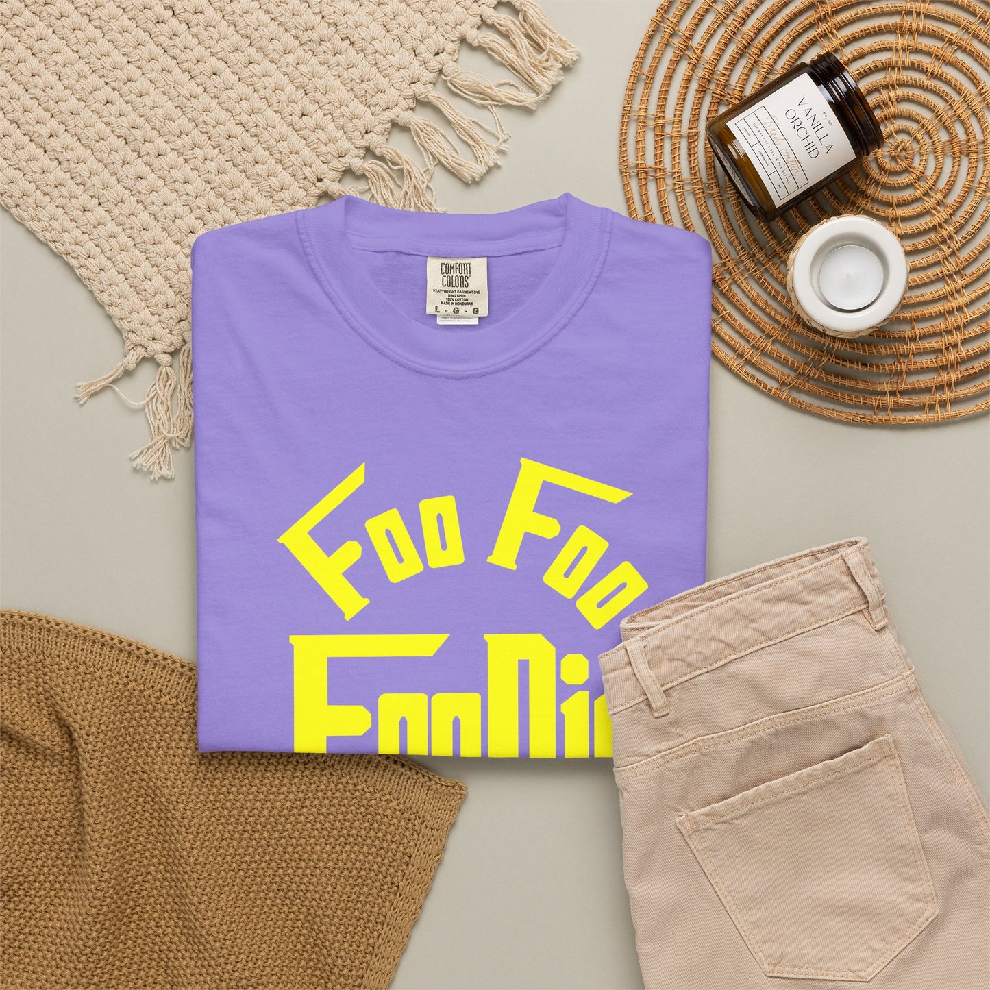 L.O.E.F FOO FOO FOODIE Unisex Tee shirt (Yellow)