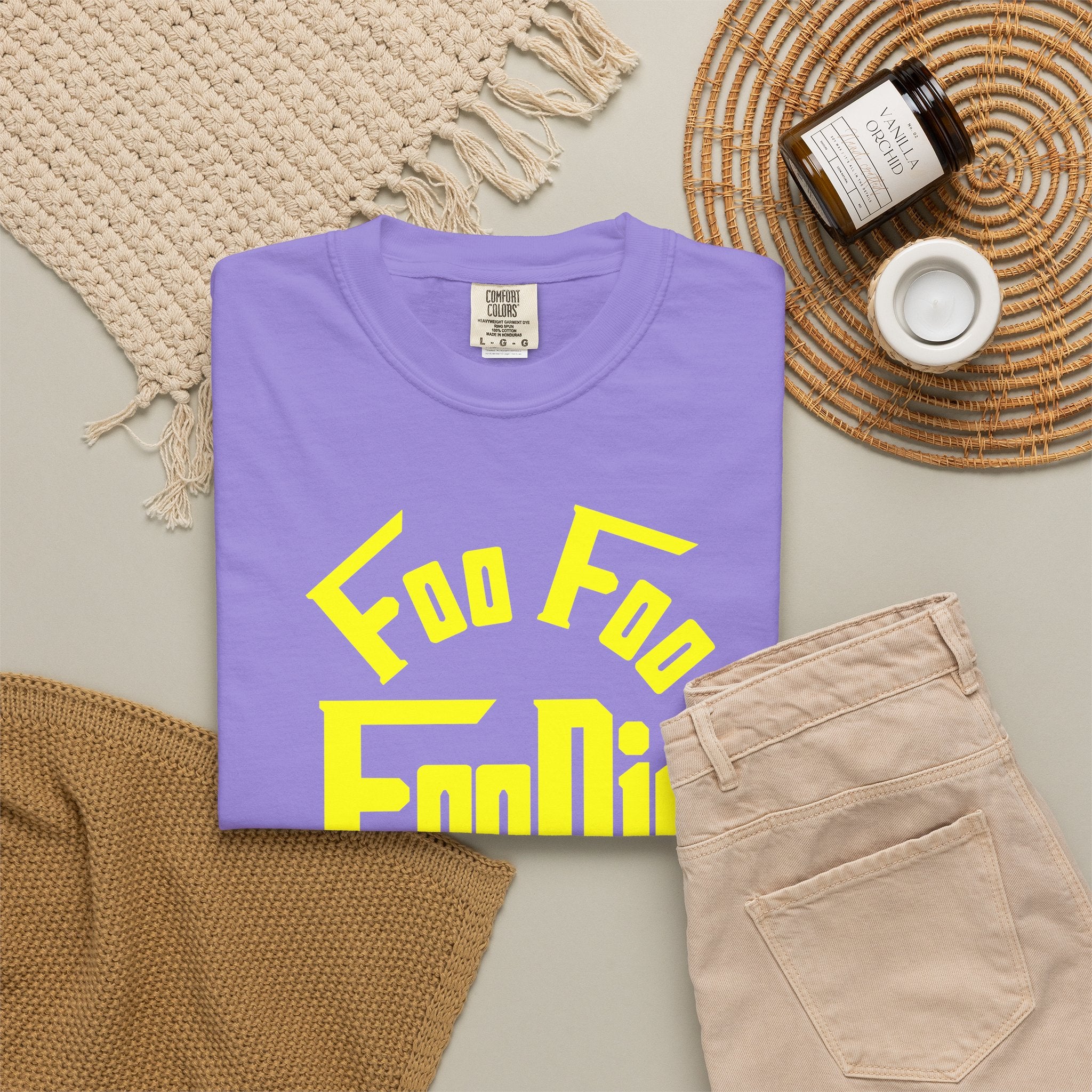 L.O.E.F FOO FOO FOODIE Unisex Tee shirt (Yellow)
