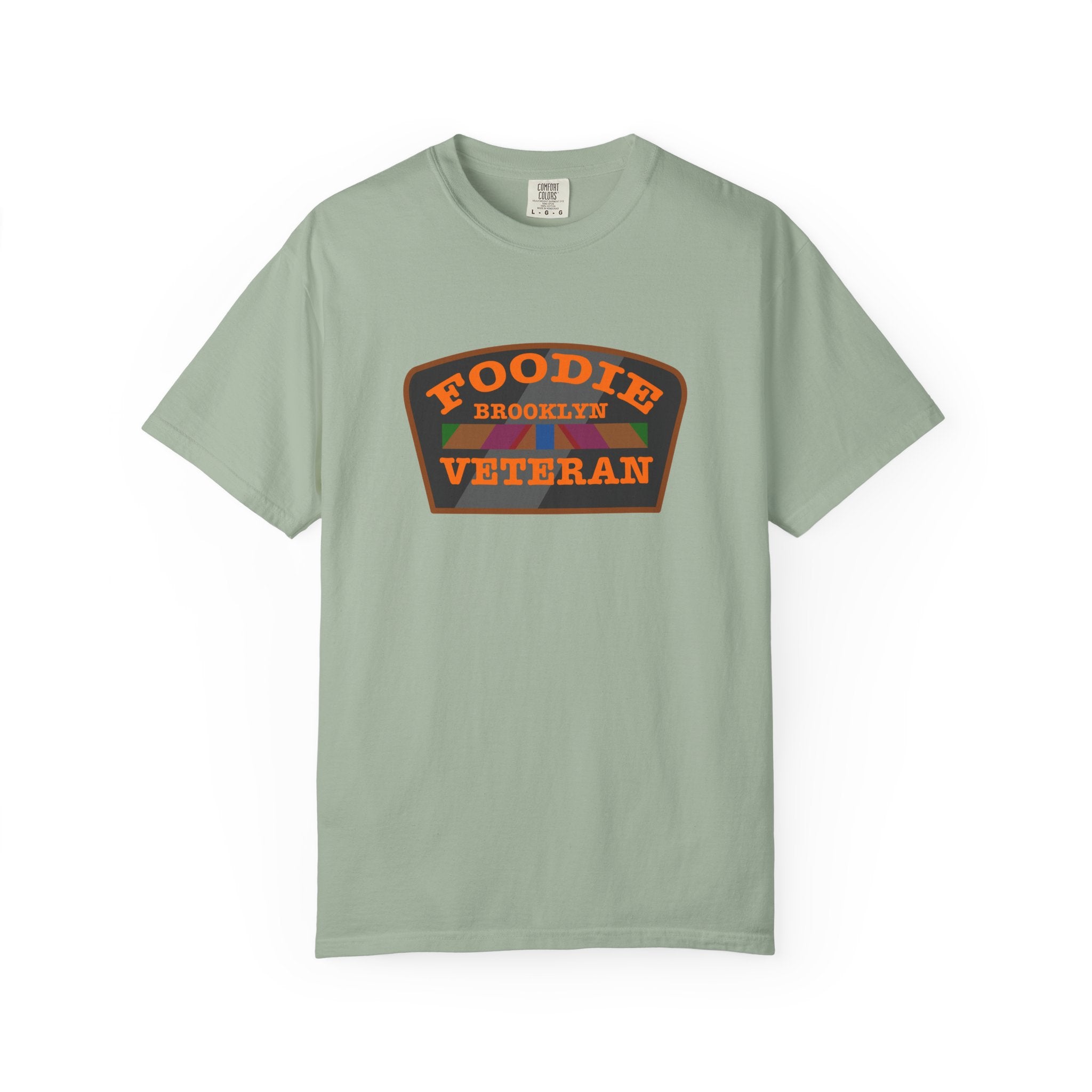 L.O.E.F Foodie Veteran BROOKLYN Unisex Tee Shirt (Orange)