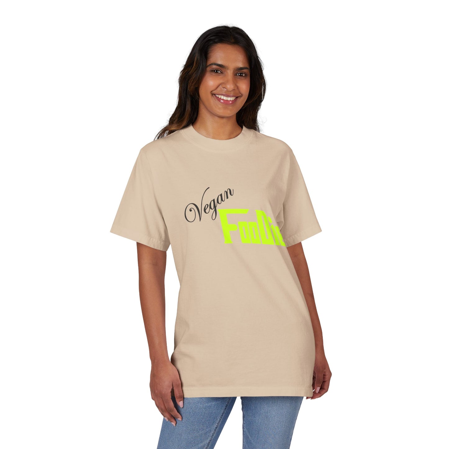 L.O.E.F Unisex Vegan Foodie Tee Shirt (Neon Yellow)