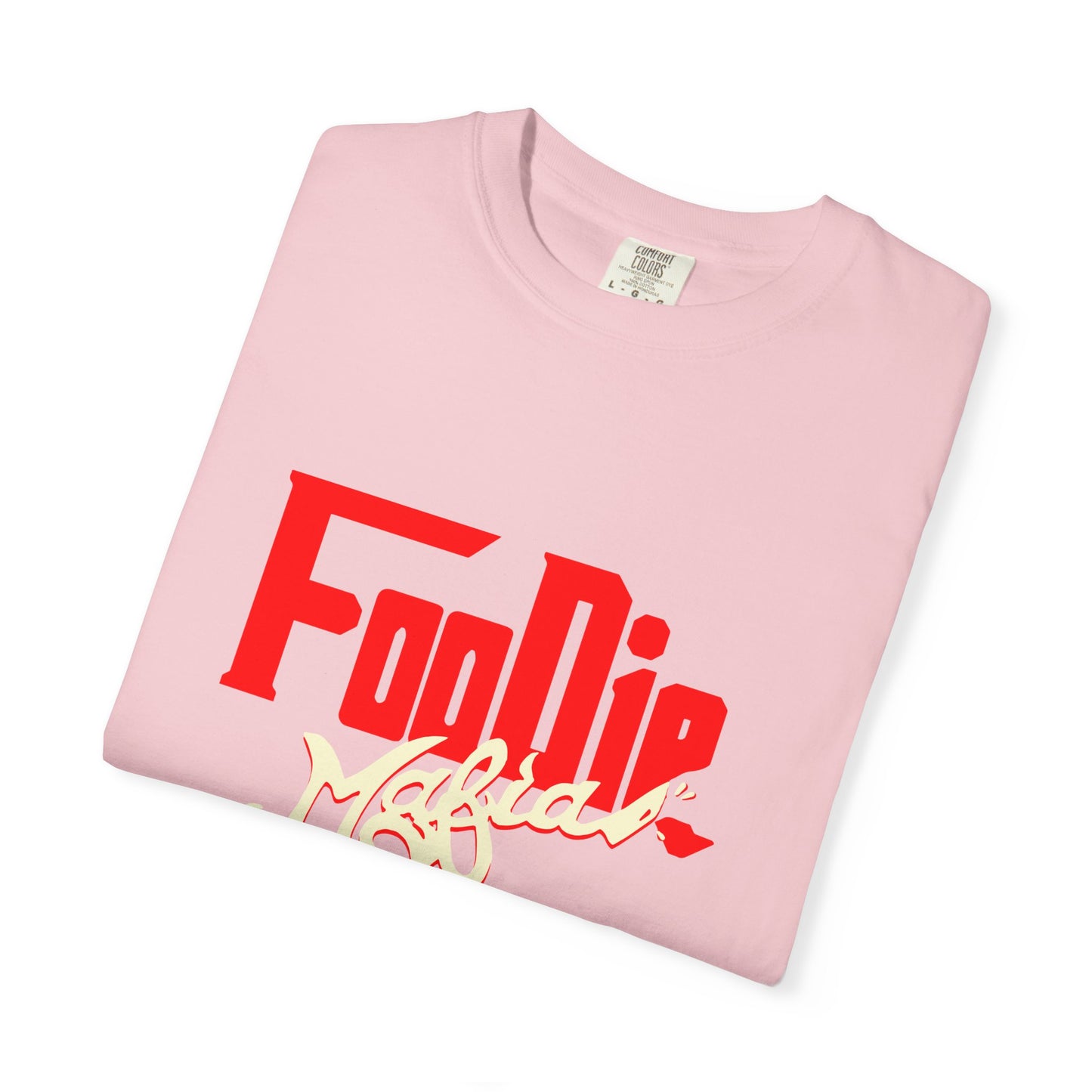 L.O.E.F Red Foodie Mafia Unisex Tee Shirt (Cream)