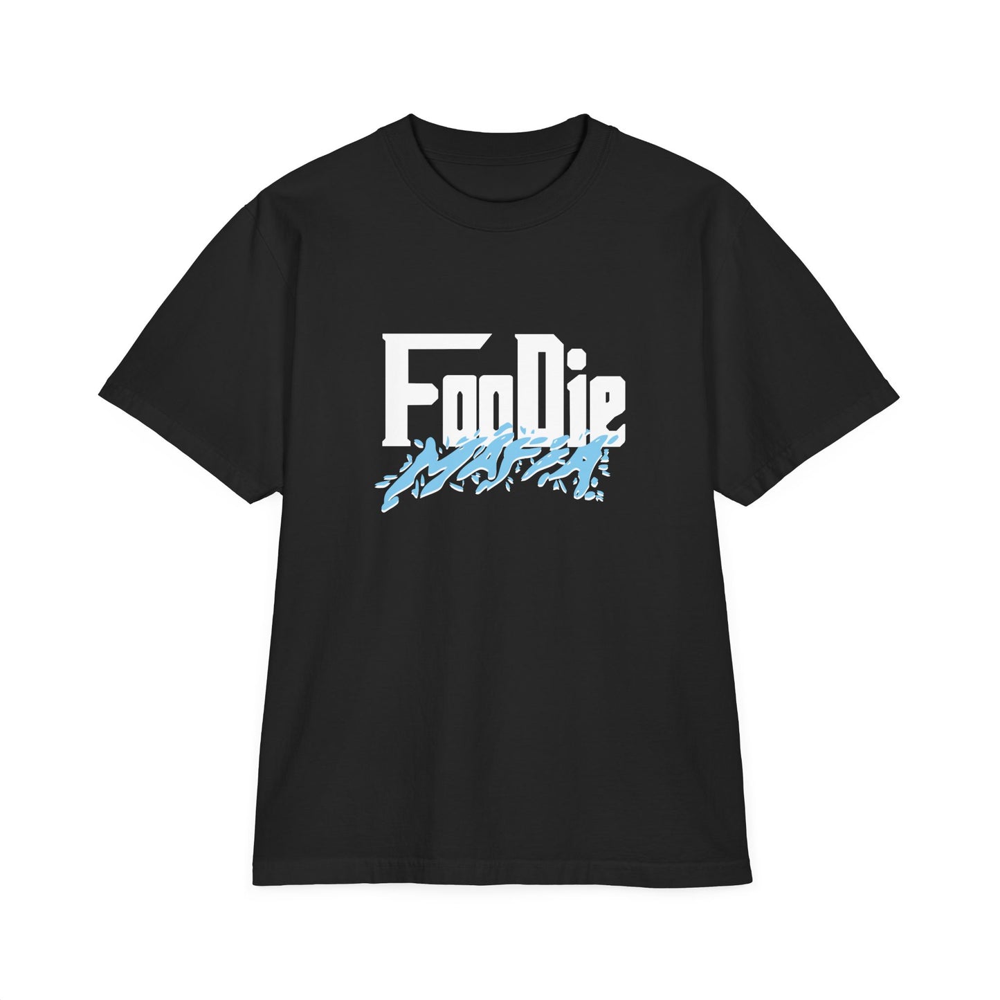 L.O.E.F White Foodie Mafia Unisex Tee shirt (Baby Blue)