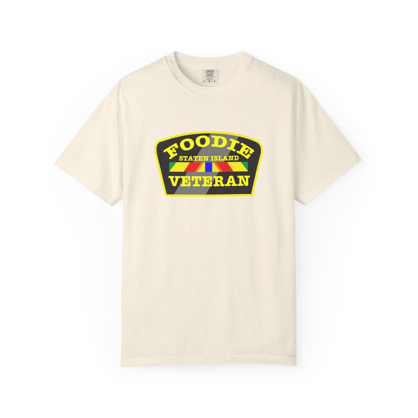 L.O.E.F Foodie Veteran STATEN ISLAND Unisex Tee Shirt (Yellow)