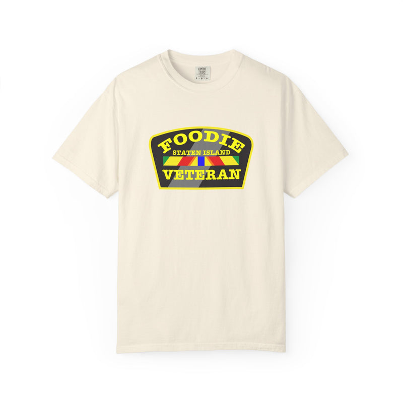 L.O.E.F Foodie Veteran STATEN ISLAND Unisex Tee Shirt (Yellow)