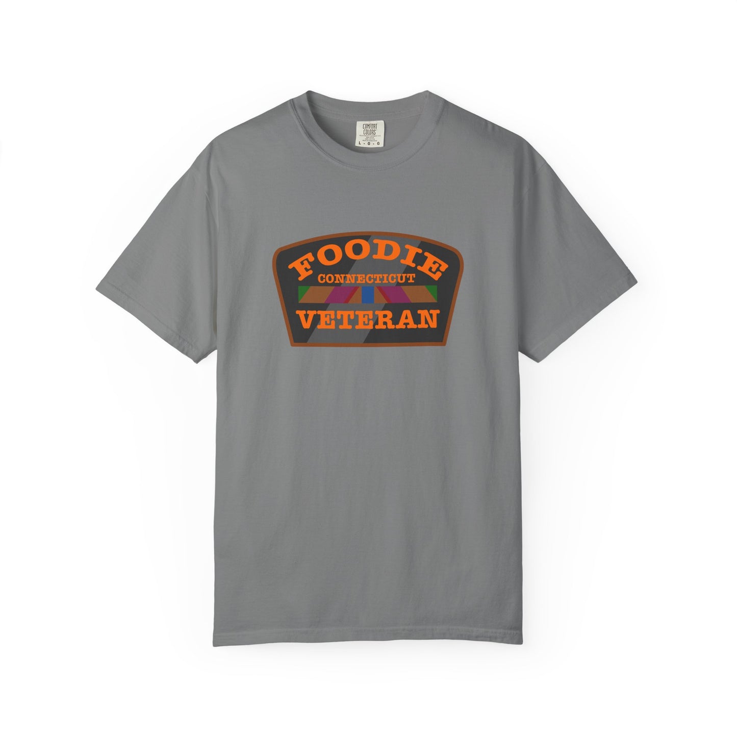 L.O.E.F Foodie Veteran CONNECTICUT Unisex Tee Shirt (Orange)