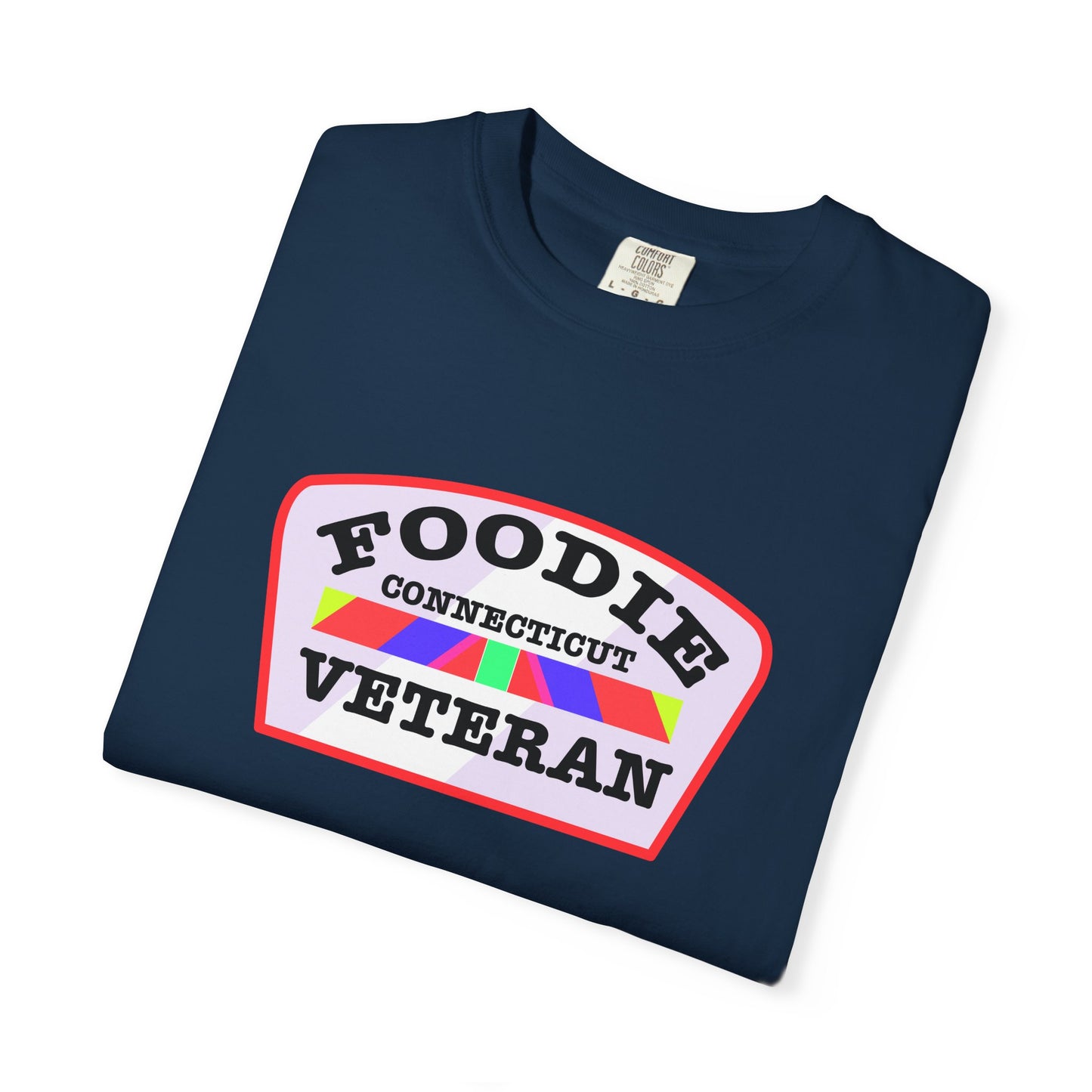 L.O.E.F Foodie Veteran CONNECTICUT Unisex Tee Shirt (Soft Pink)