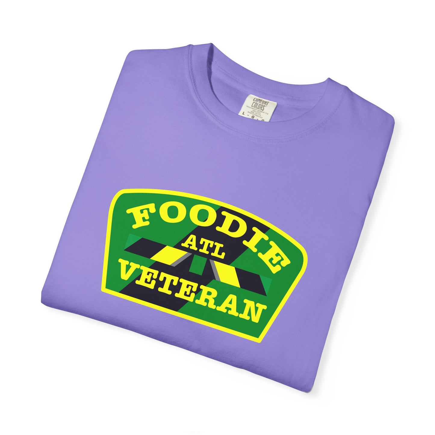 L.O.E.F Foodie Veteran ATL Unisex Tee Shirt (Yellow and Green)