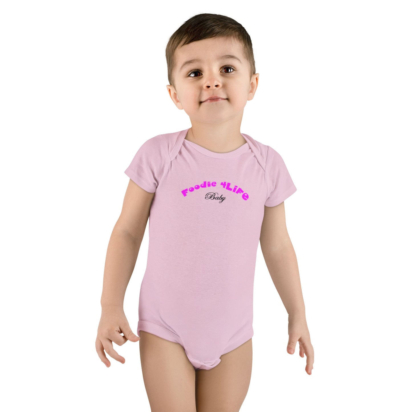 L.O.E.F Foodie 4Life Baby Bodysuit  (Fuchsia)