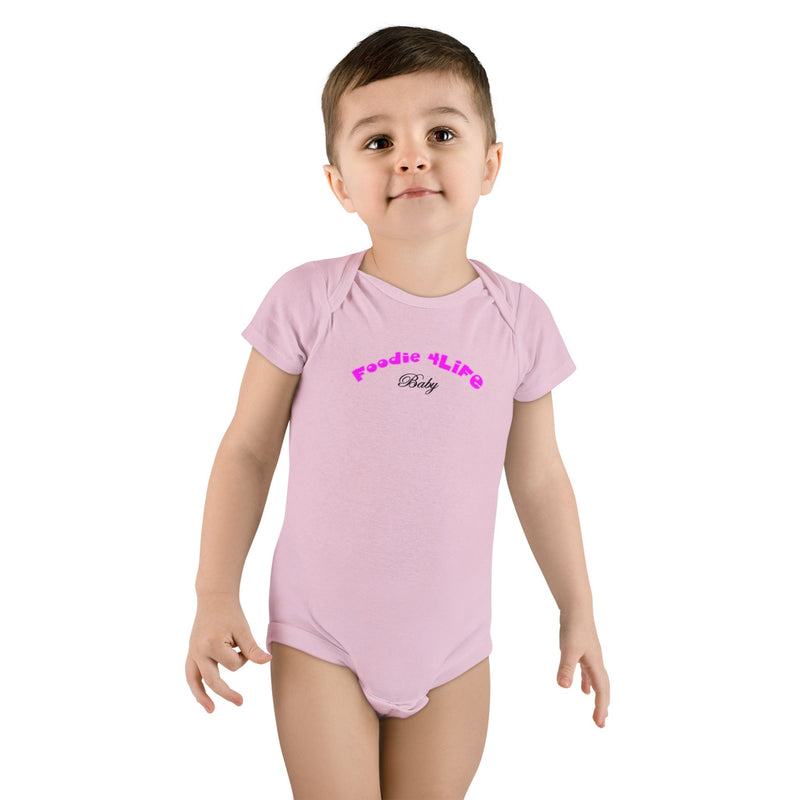 L.O.E.F Foodie 4Life Baby Bodysuit  (Fuchsia)