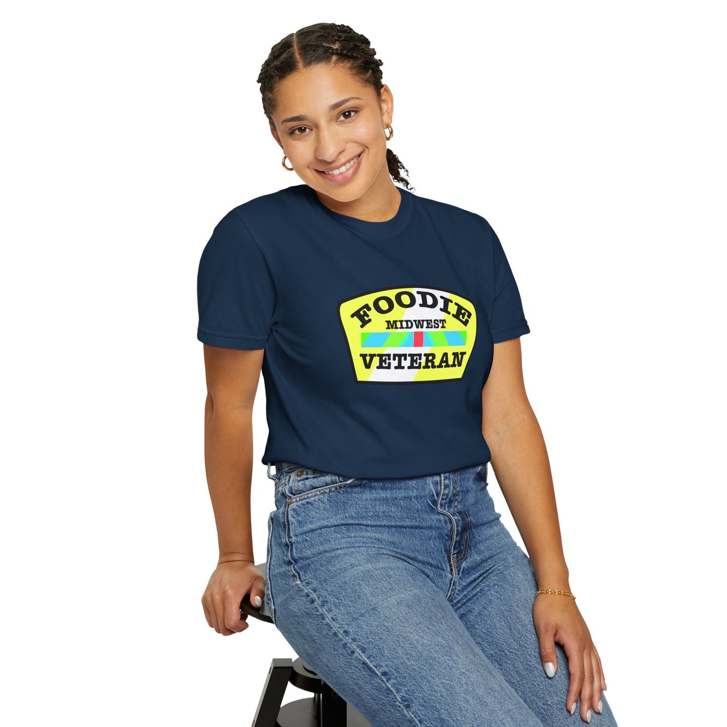 L.O.E.F Foodie Veteran MIDWEST Unisex Tee Shirt (Black and Yellow)